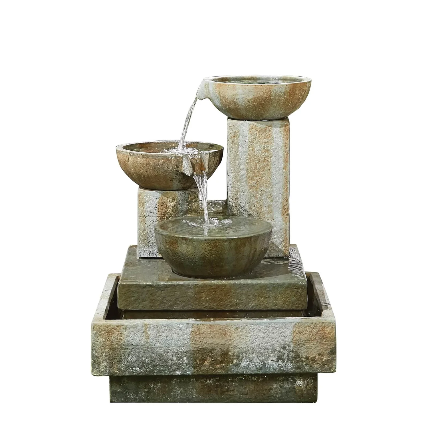 Stylish Fountains Patina Bowls Water Feature 1 Stylish Fountains Patina Bowls Water Feature