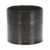 Glass Grey Ceramic Cover Pot - 16cm