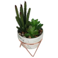 Artificial Succulent In Rose Gold Stand -Flowerpot Specialty Store 12879282 2904858348138452