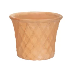 Terracotta Lattice Cone Plant Pot - 22cm