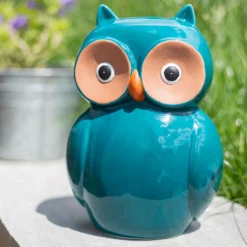 Ceramic Owl Garden Ornament - 25cm -Flowerpot Specialty Store 12890924 1204941773960589