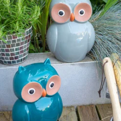 Ceramic Owl Garden Ornament - 25cm -Flowerpot Specialty Store 12890924 1294941773911491