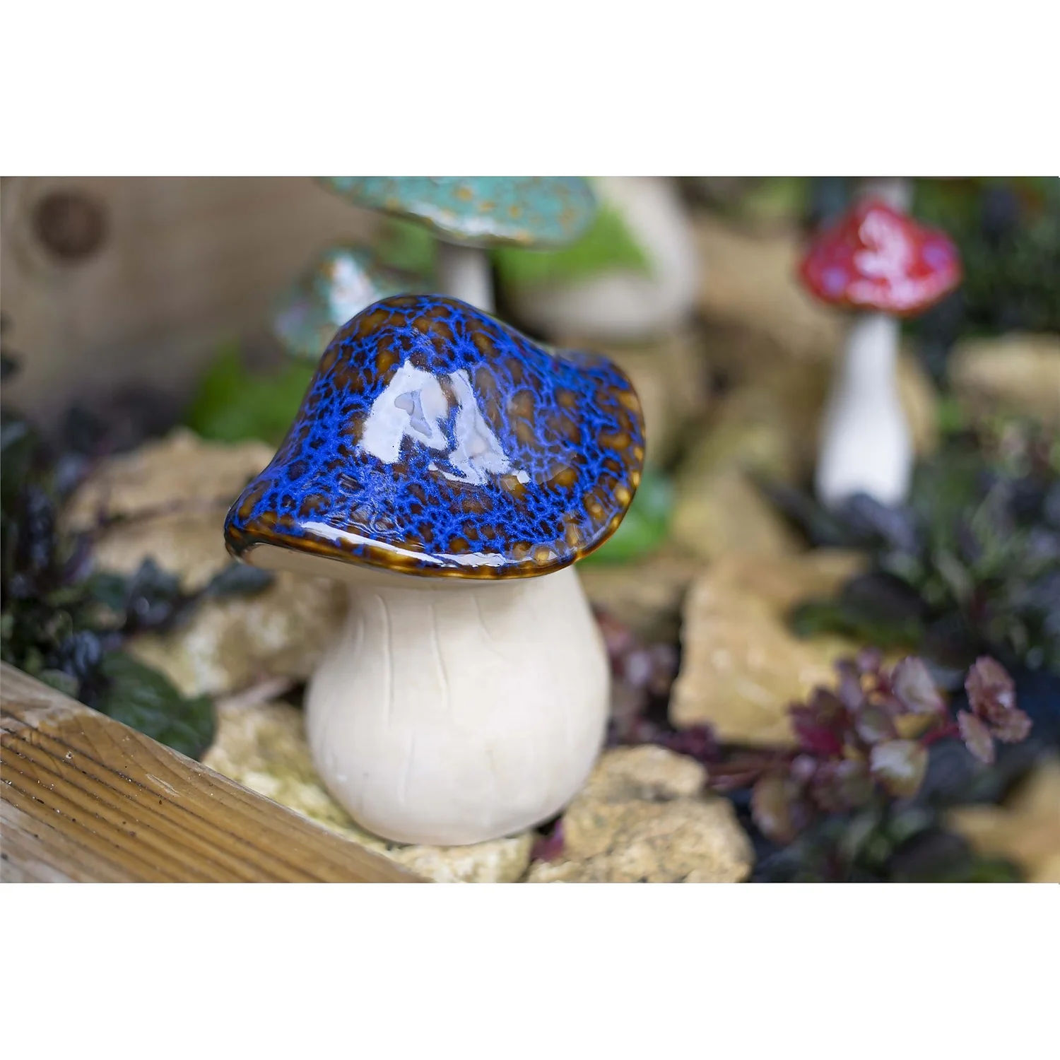 Ceramic Mushroom Garden Ornament - Medium 9 Ceramic Mushroom Garden Ornament - Medium - Image 9