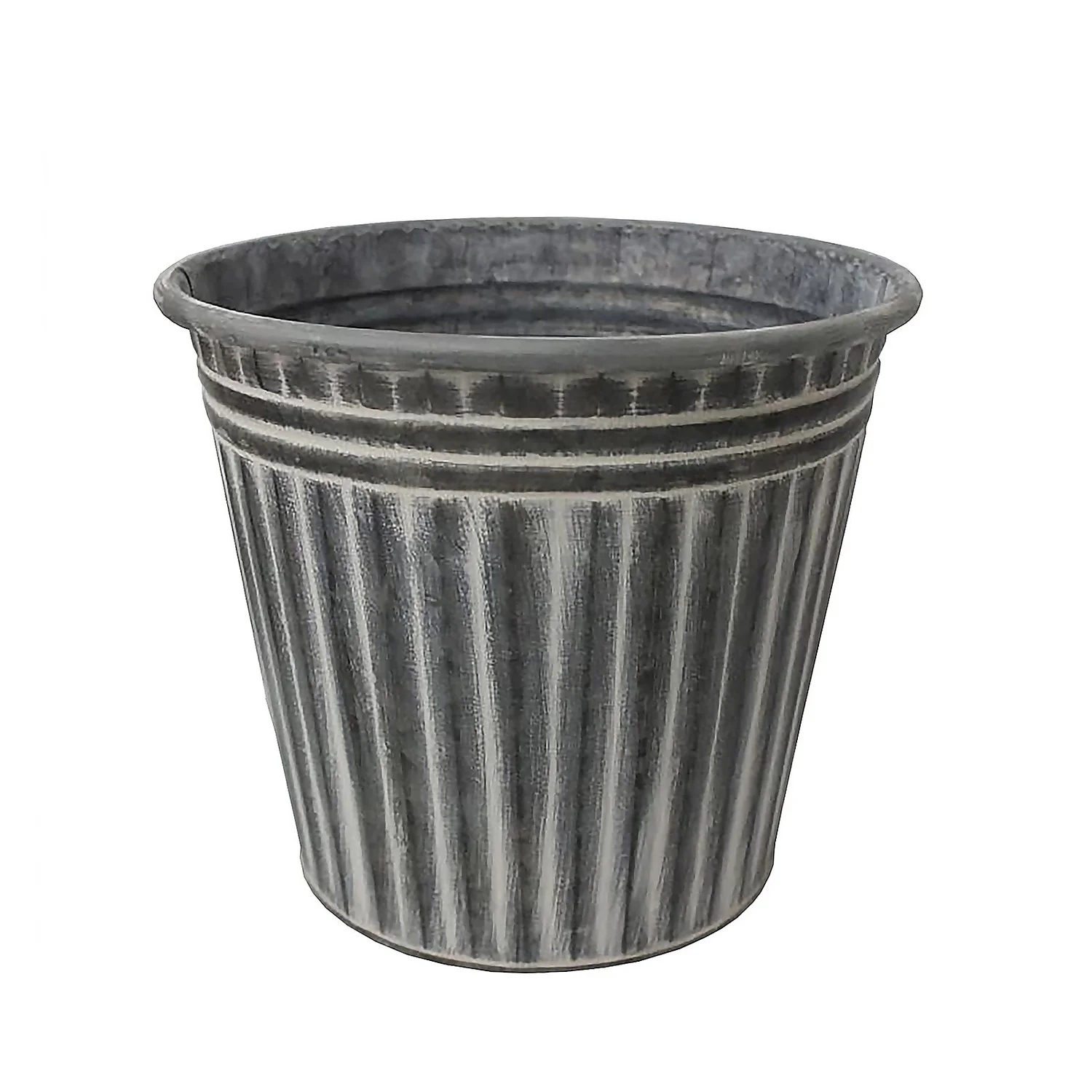 Vintage Metal Ribbed Cone - 37cm 1 Vintage Metal Ribbed Cone - 37cm