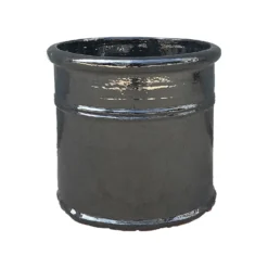 Malay Cylinder Mirror Plant Pot - 31cm