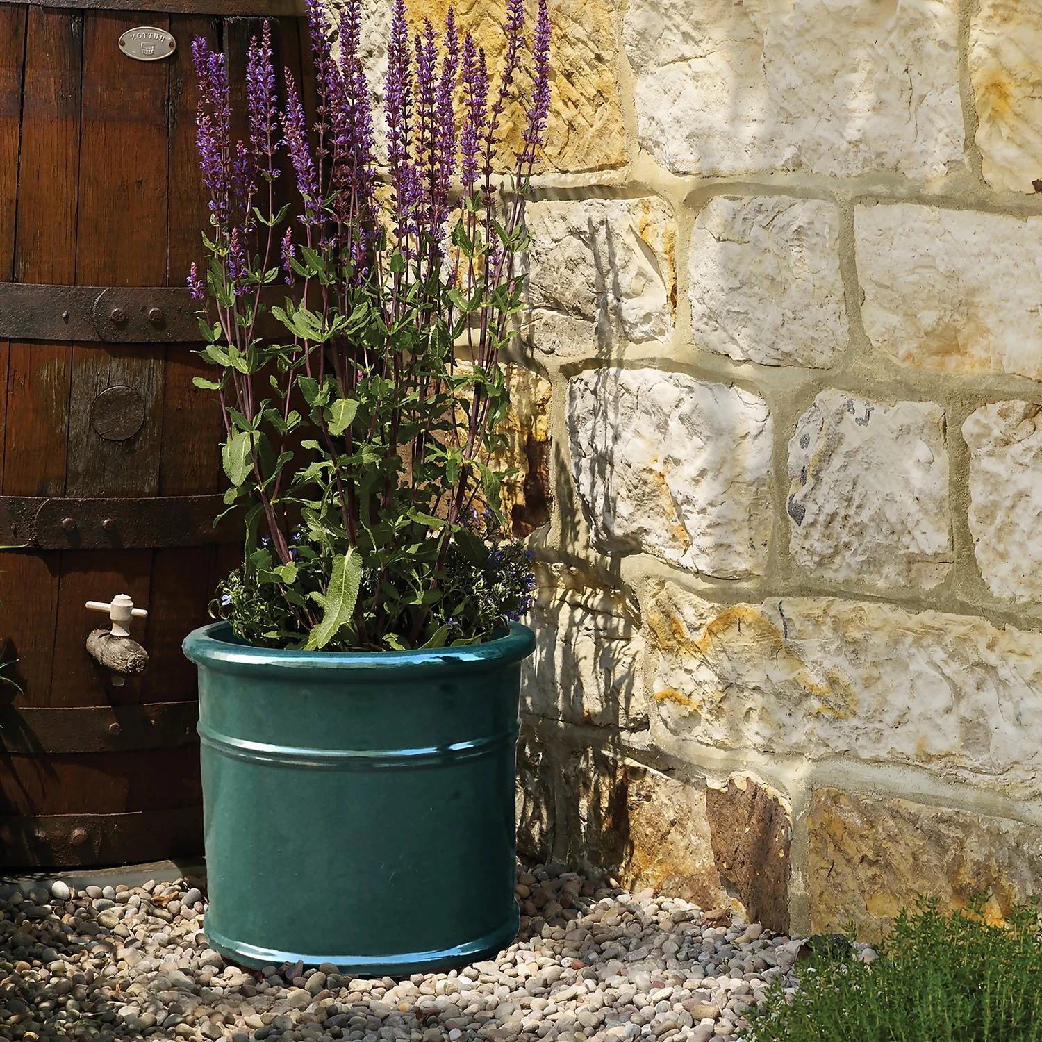 Malay Cylinder Mirror Plant Pot - 37cm 2 Malay Cylinder Mirror Plant Pot - 37cm - Image 2