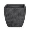 House Beautiful Roma Weave Charcoal Square Pot - 31cm