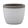 House Beautiful 2 Tone Grey Rim Egg Pot - 25cm