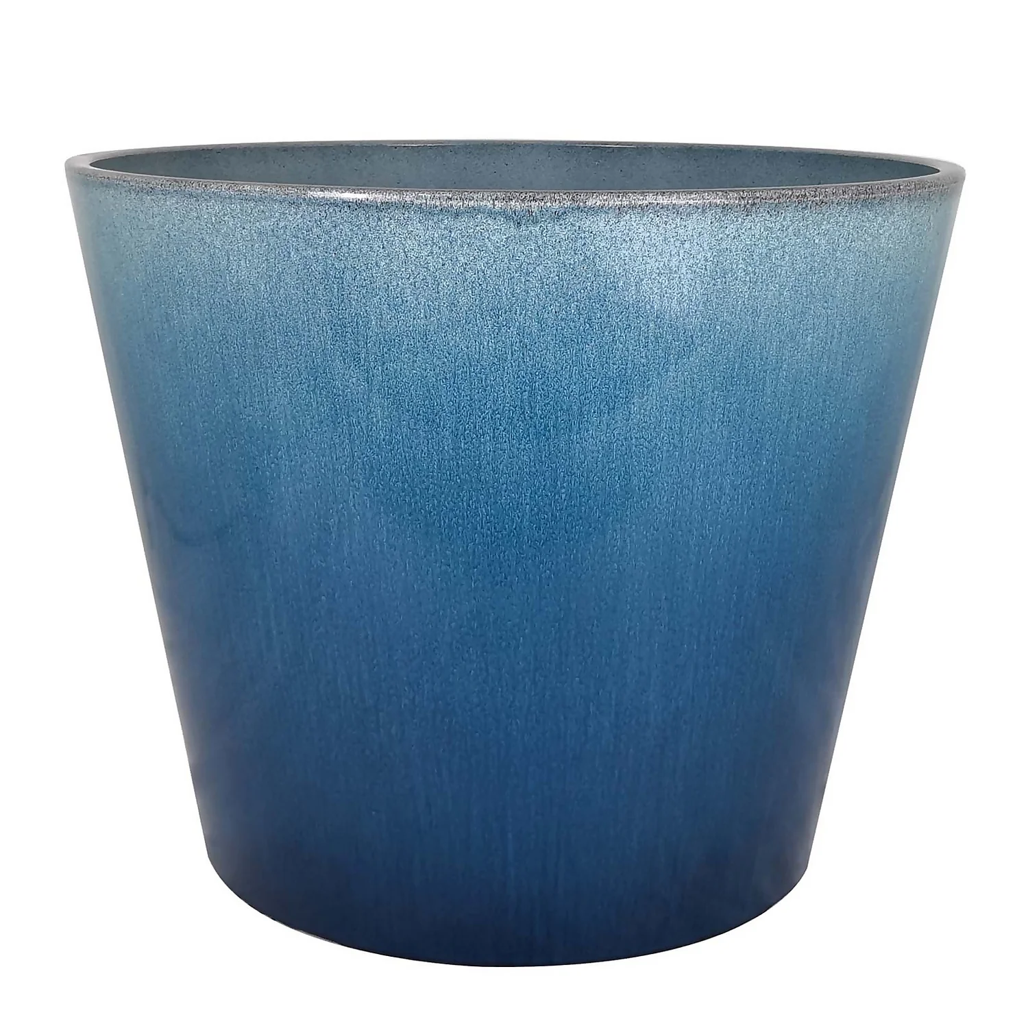 Glazed Finish Blue Planter - 40cm 1 Glazed Finish Blue Planter - 40cm