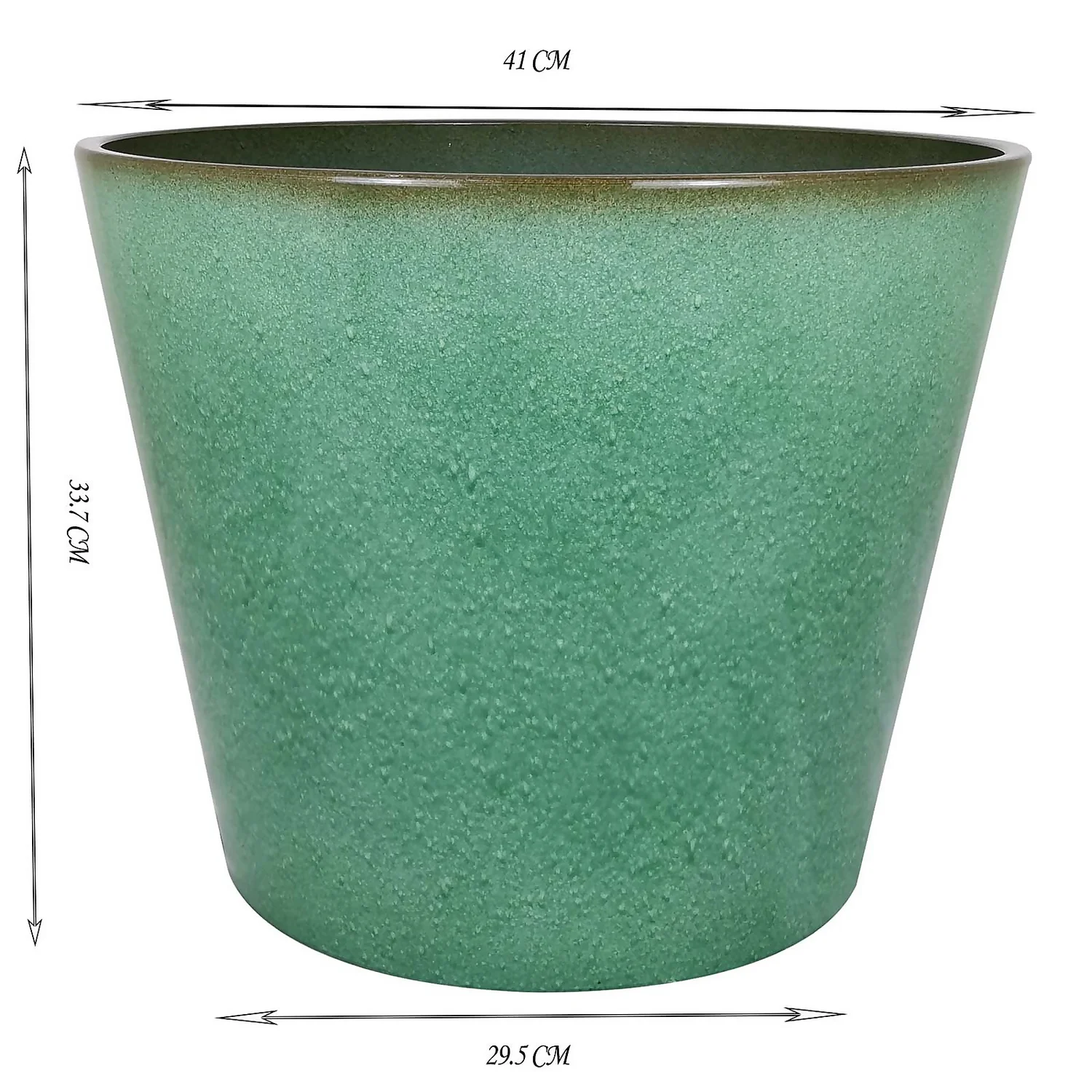 Glazed Finish Green Planter - 40cm 2 Glazed Finish Green Planter - 40cm - Image 2