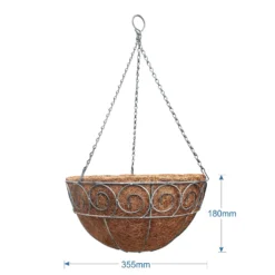 35 Cm Distress Finish Hanging Basket With Coco Liner 8 35 Cm Distress Finish Hanging Basket With Coco Liner -Flowerpot Specialty Store 13193949 1034902150198588