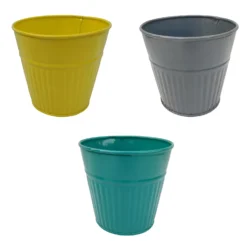 Ribbed Planter (3 Colour Mix) - 10cm