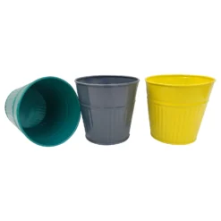 Ribbed Planter (3 Colour Mix) - 12cm 12 Ribbed Planter (3 Colour Mix) - 12cm -Flowerpot Specialty Store 13193954 1404933504133604