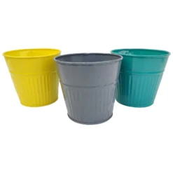 Ribbed Planter (3 Colour Mix) - 14cm 12 Ribbed Planter (3 Colour Mix) - 14cm -Flowerpot Specialty Store 13193958 6514933504131681