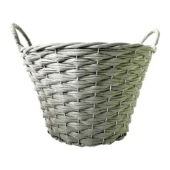 Faux Rattan Round Garden Planter 35cm