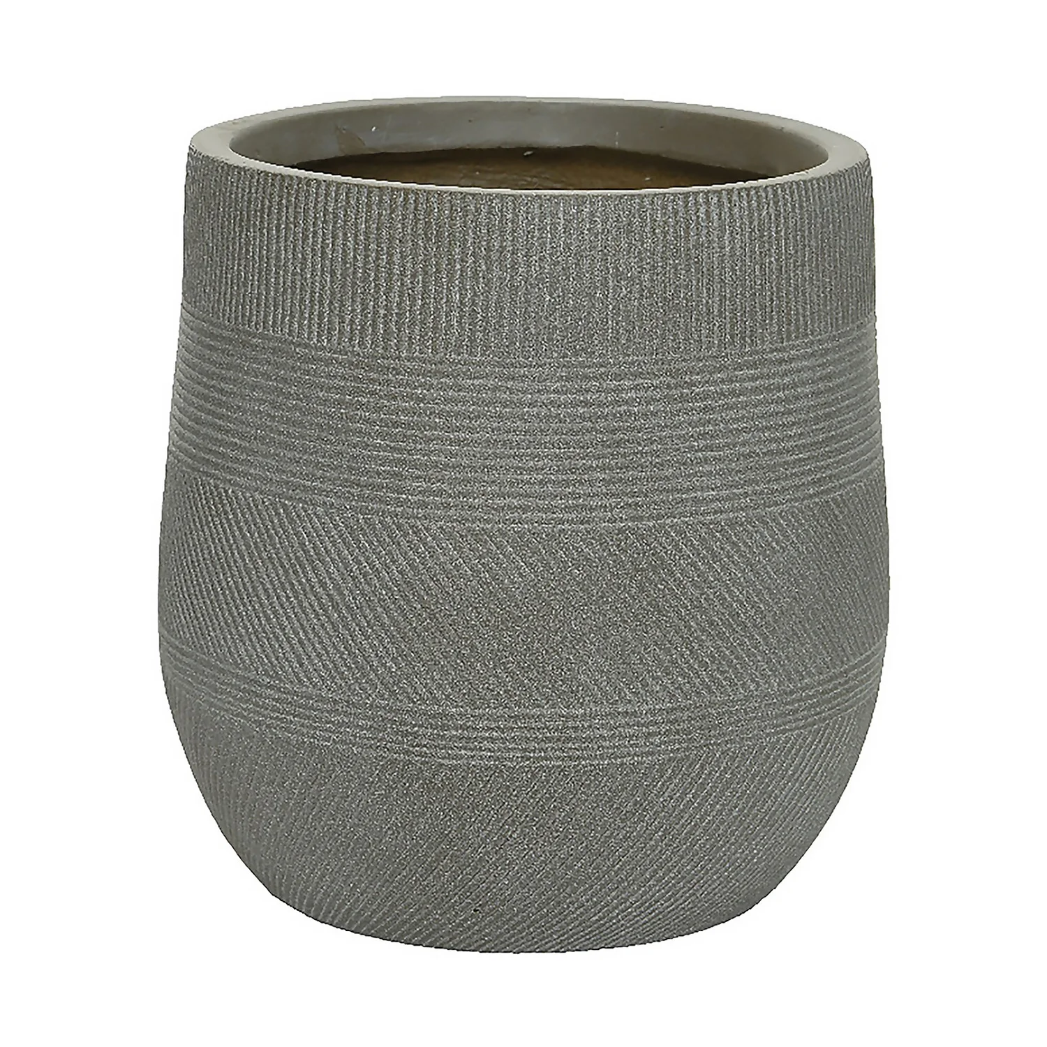 Liam Round Stripe Planter - Medium 1 Liam Round Stripe Planter - Medium