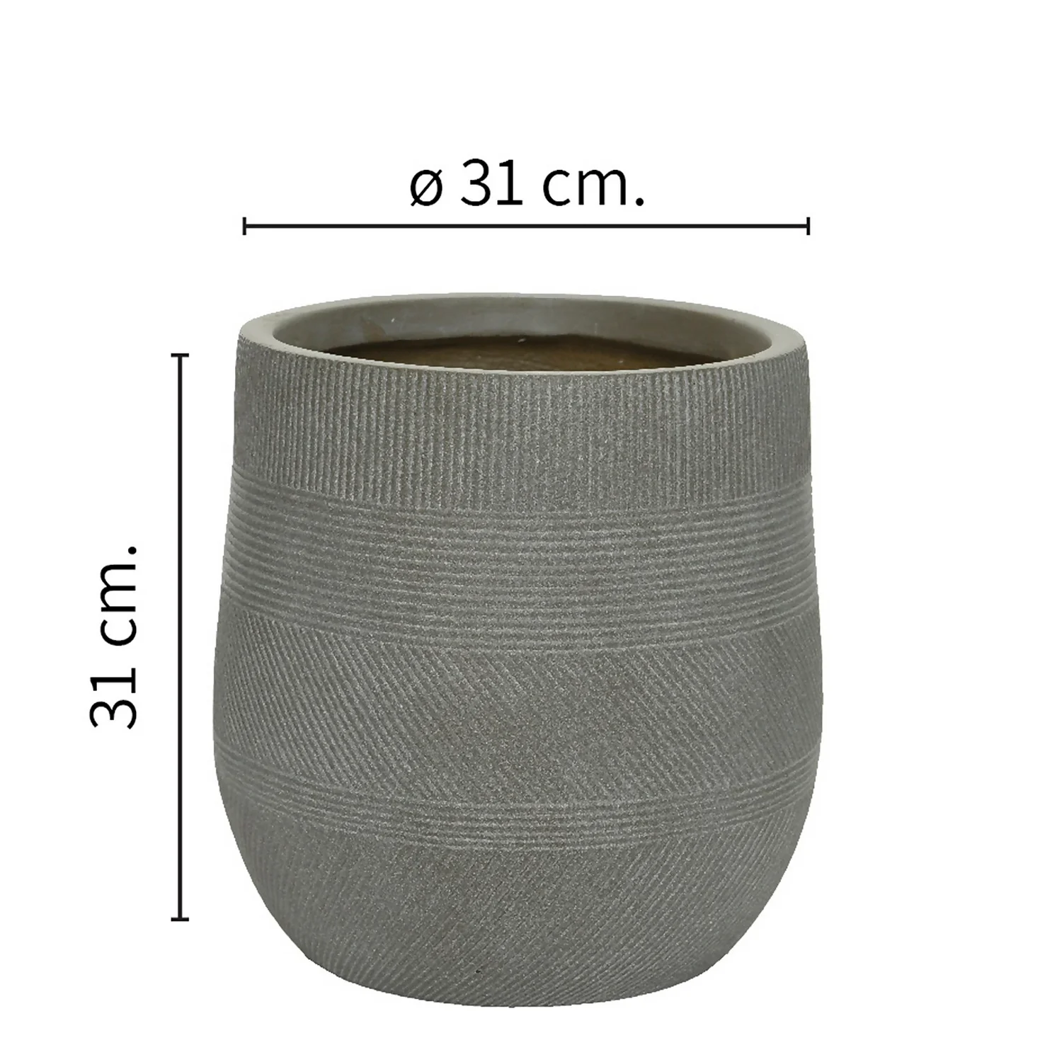 Liam Round Stripe Planter - Medium 5 Liam Round Stripe Planter - Medium - Image 5