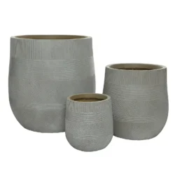 Liam Round Stripe Planter - Medium 8 Liam Round Stripe Planter - Medium -Flowerpot Specialty Store 13222482 9044929320936373