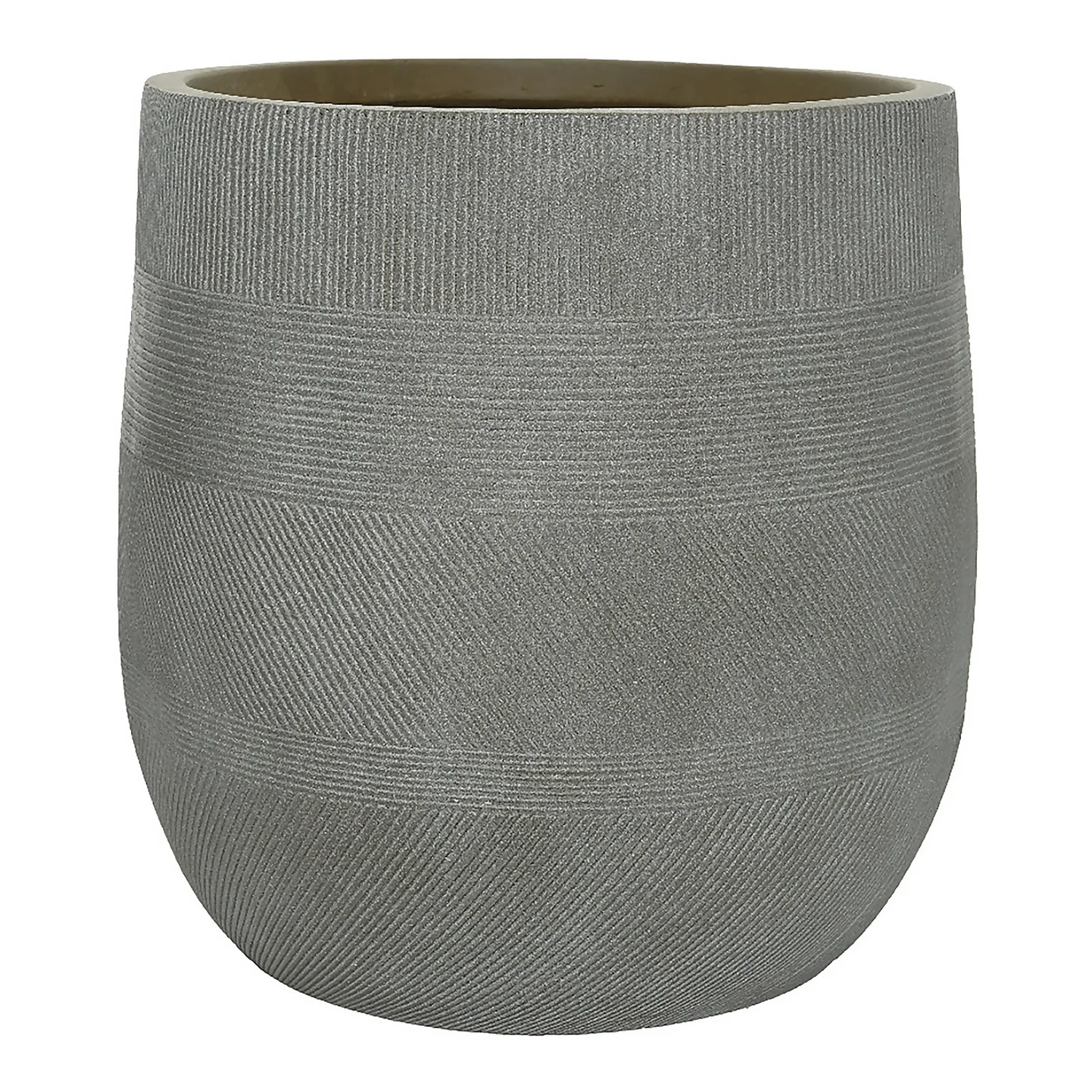 Liam Round Stripe Planter - Large 1 Liam Round Stripe Planter - Large