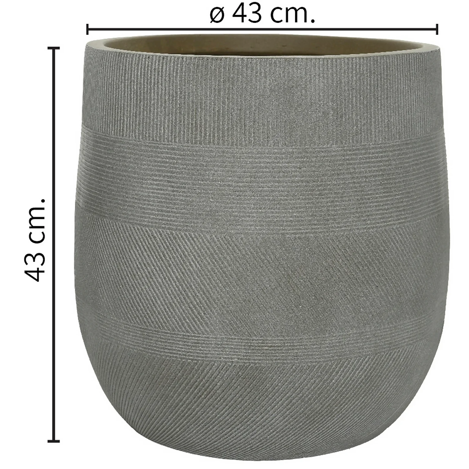 Liam Round Stripe Planter - Large 5 Liam Round Stripe Planter - Large - Image 5