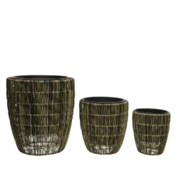 Kate Round Rattan Planter - Medium