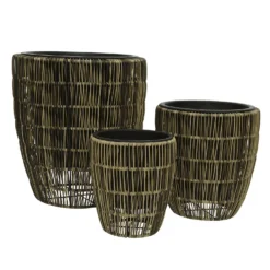 Kate Round Rattan Planter - Small -Flowerpot Specialty Store 13222504 4324934511094569