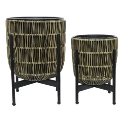 Kate Round Rattan Planter With Legs - Medium 6 Kate Round Rattan Planter With Legs - Medium -Flowerpot Specialty Store 13222505 1744929320600625