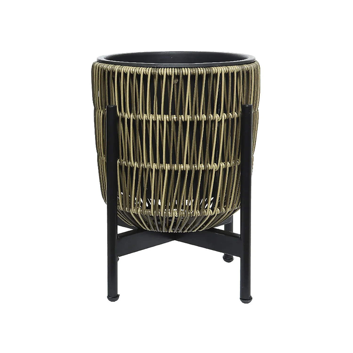 Kate Round Rattan Planter With Legs - Medium 1 Kate Round Rattan Planter With Legs - Medium