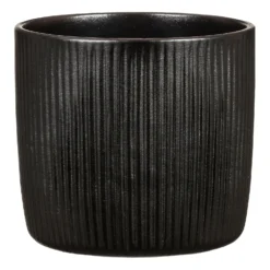 Black Ebano Plant Pot - 18cm
