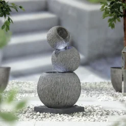 Stylish Fountain Illusion Falls Water Feature With LEDs -Flowerpot Specialty Store 13846045 4344962027737883