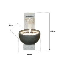 Stylish Fountain Solitary Pour Water Feature With LEDs -Flowerpot Specialty Store 13846046 1294978880968719