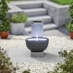 Stylish Fountain Solitary Pour Water Feature With LEDs -Flowerpot Specialty Store 13846046 4544962028419153