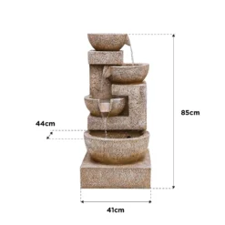 Stylish Fountain Sparkling Bowls Water Feature With LEDs -Flowerpot Specialty Store 13846048 1414978881037755