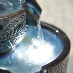 Stylish Fountain Fossil Leaf Water Feature With LEDs -Flowerpot Specialty Store 13846049 9274962028283796