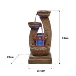 Stylish Fountain Azure Columns Water Feature With LEDs -Flowerpot Specialty Store 13846050 1534978881017244