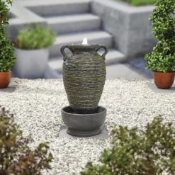 Stylish Fountain Rippling Vase Water Feature With LEDs 6 Stylish Fountain Rippling Vase Water Feature With LEDs -Flowerpot Specialty Store 13846051 2064962028400313
