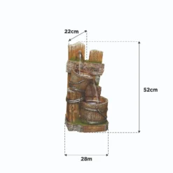 Stylish Fountain Fence Post Pours Water Feature With LEDs -Flowerpot Specialty Store 13846055 2704978881001455