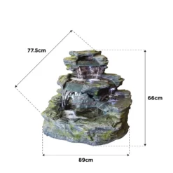 Stylish Fountain Garda Falls Water Feature With LEDs 5 Stylish Fountain Garda Falls Water Feature With LEDs -Flowerpot Specialty Store 13846065 2124978881057603