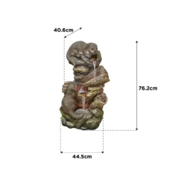Stylish Fountain Otter Pools Water Feature With LEDs 11 Stylish Fountain Otter Pools Water Feature With LEDs -Flowerpot Specialty Store 13846071 1084962028366896