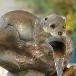 Stylish Fountain Otter Pools Water Feature With LEDs 8 Stylish Fountain Otter Pools Water Feature With LEDs -Flowerpot Specialty Store 13846071 1494962028210242