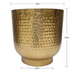 Hammered Brass Indoor Plant Pot - 16cm -Flowerpot Specialty Store 13887185 1204999809918699
