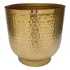 Hammered Brass Indoor Plant Pot - 16cm