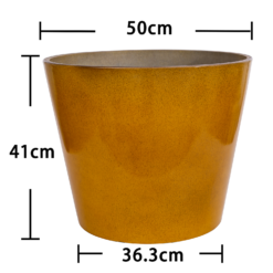 Glazed Finish Planter Mustard 50cm -Flowerpot Specialty Store 13928633 2055001956225790