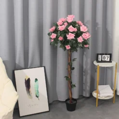 Artificial Pink Standard Rose - 120cm 5 Artificial Pink Standard Rose - 120cm -Flowerpot Specialty Store 13944158 6805014600882242