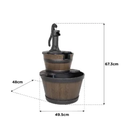Stylish Fountain Whiskey Barrels Garden Water Feature 18 Stylish Fountain Whiskey Barrels Garden Water Feature -Flowerpot Specialty Store 13944159 4655005845151116