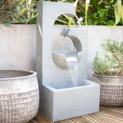 Stylish Fountain Ango Falls Garden Water Feature With LEDs -Flowerpot Specialty Store 13947169 4305005844444559
