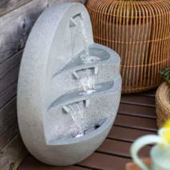 Stylish Fountain Kyoto Falls Garden Water Feature With LEDs -Flowerpot Specialty Store 13947170 1125005844954733