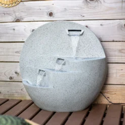 Stylish Fountain Kyoto Falls Garden Water Feature With LEDs -Flowerpot Specialty Store 13947170 4175005844735838