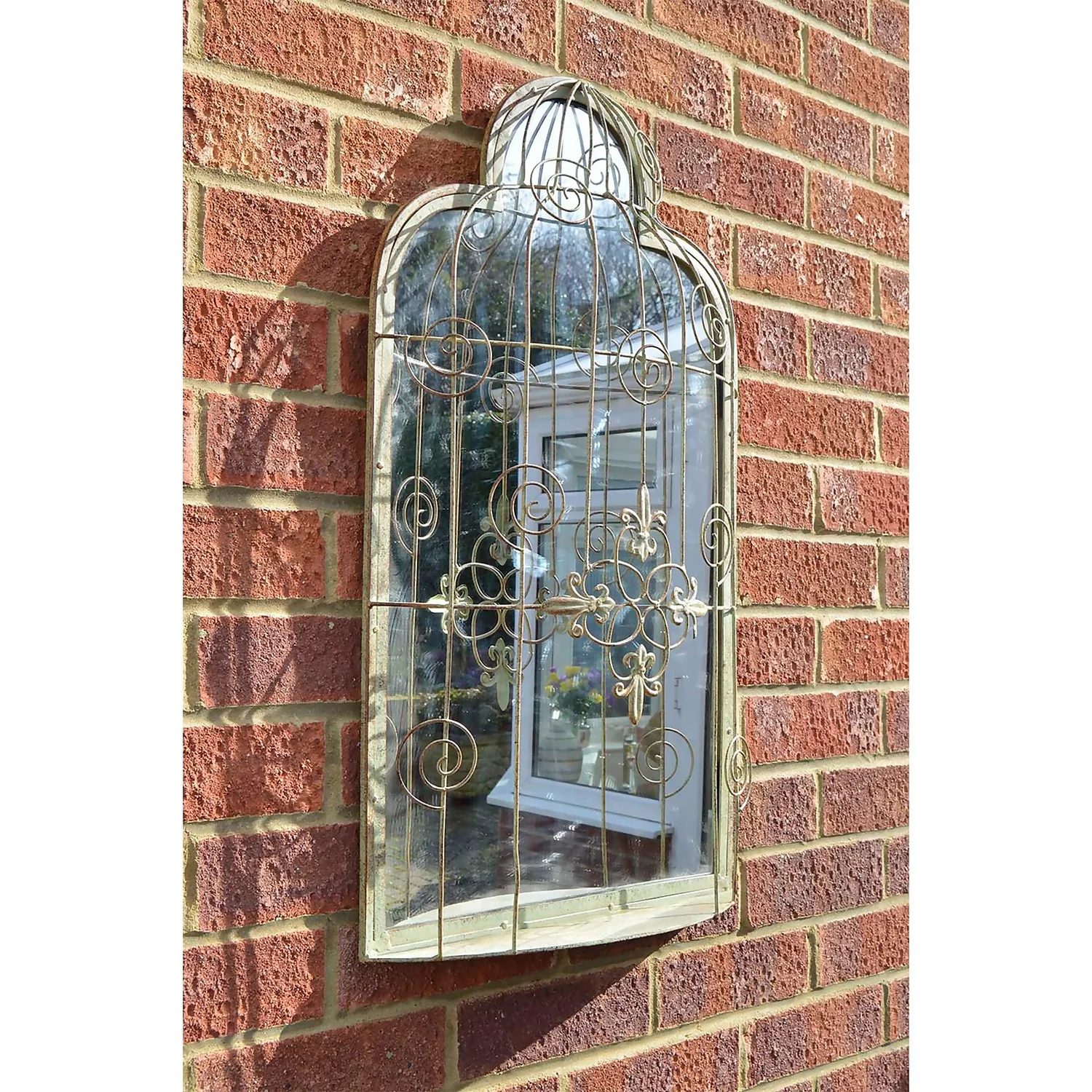 MirrorOutlet Shabby Chic Garden Accent Mirror - 70x40cm 2 MirrorOutlet Shabby Chic Garden Accent Mirror - 70x40cm - Image 2