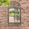 MirrorOutlet Rustic Scroll Large Garden Mirror - 130x70cm